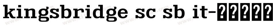 kingsbridge sc sb it字体转换